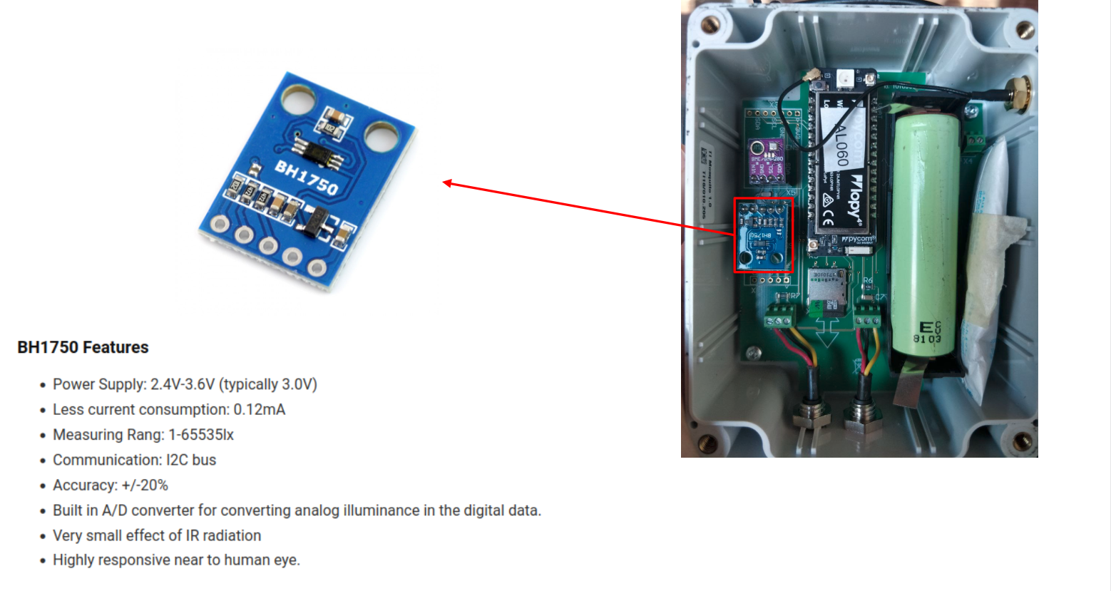 BH1750 sensor