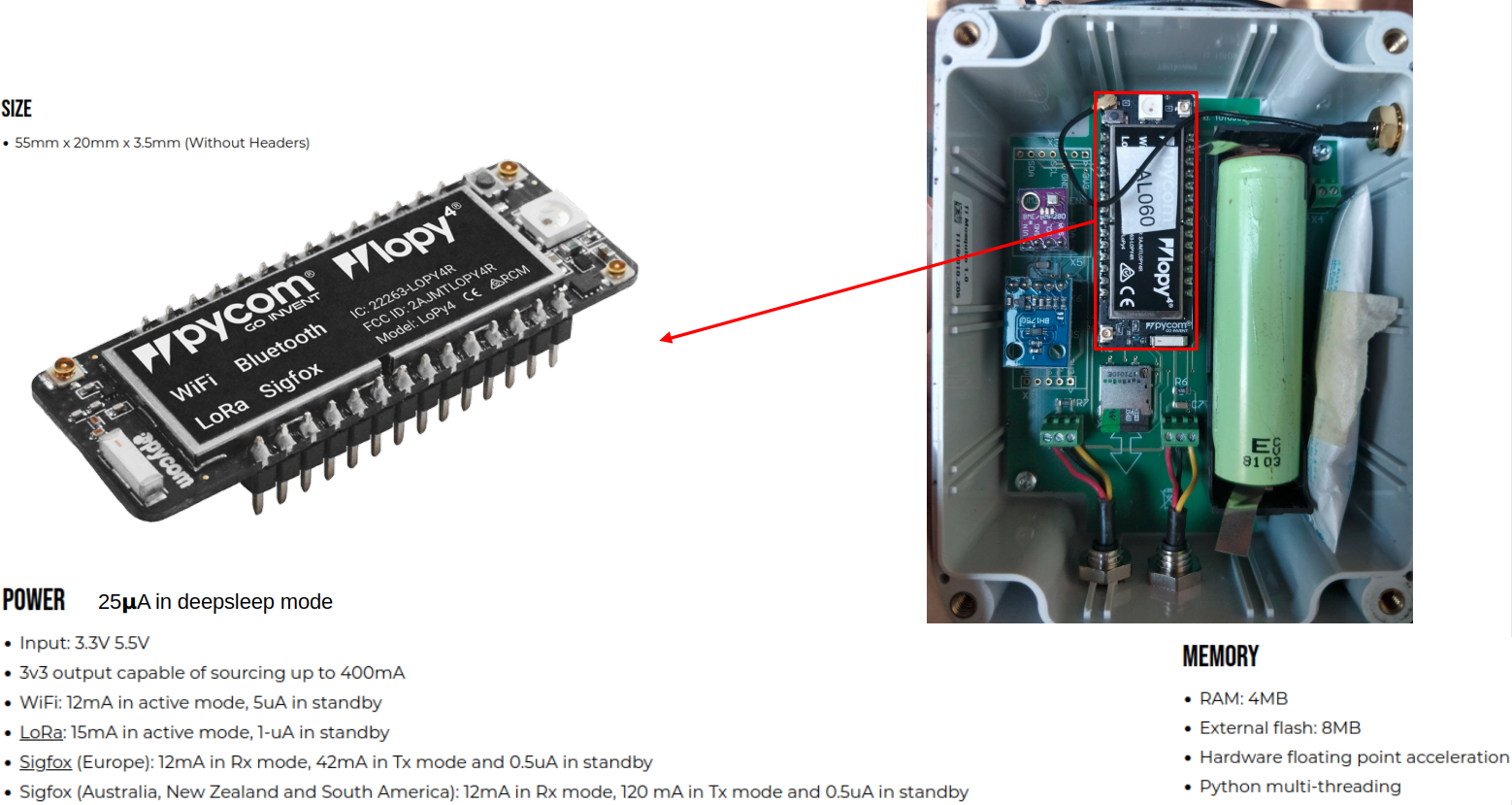 Sensor node microcontroller