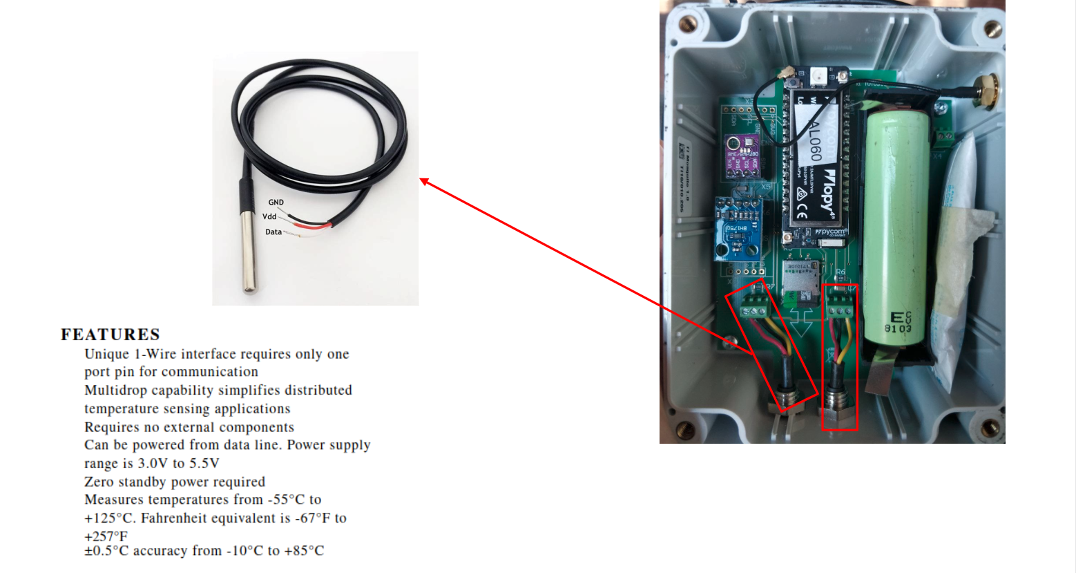 DS18B20 sensor