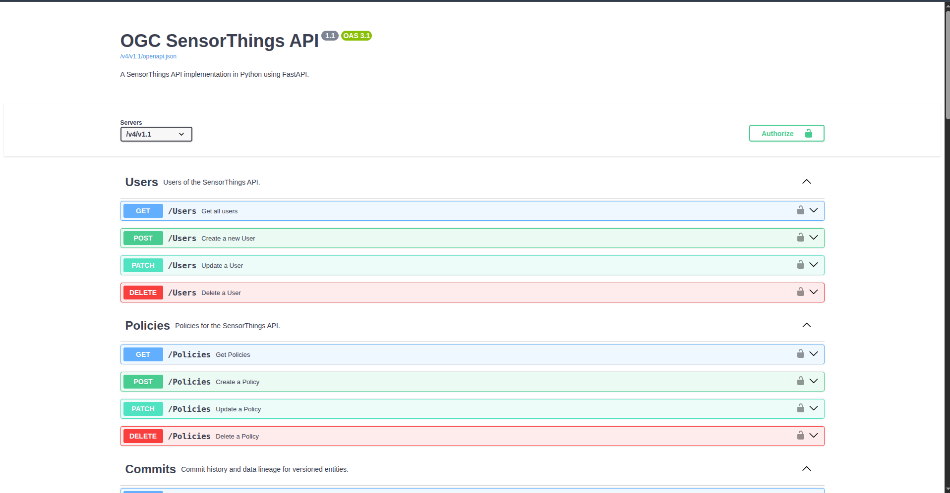 Authorization Button Screenshot"